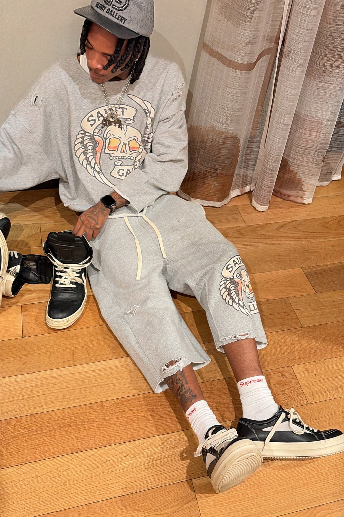 SAINT GALLERY SKULL SHORTS