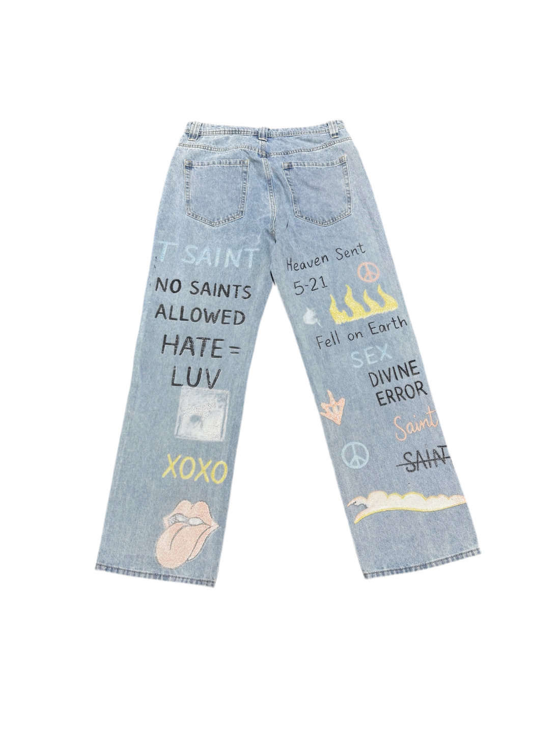 SAINT GALLERY ALL OVER PRINT JEANS