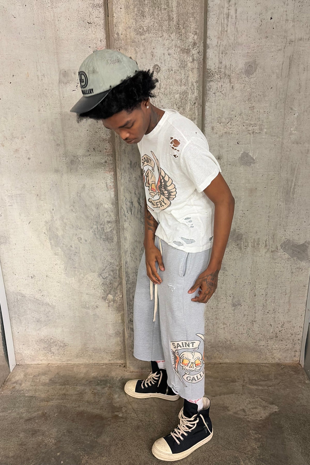 SAINT GALLERY SKULL SHORTS