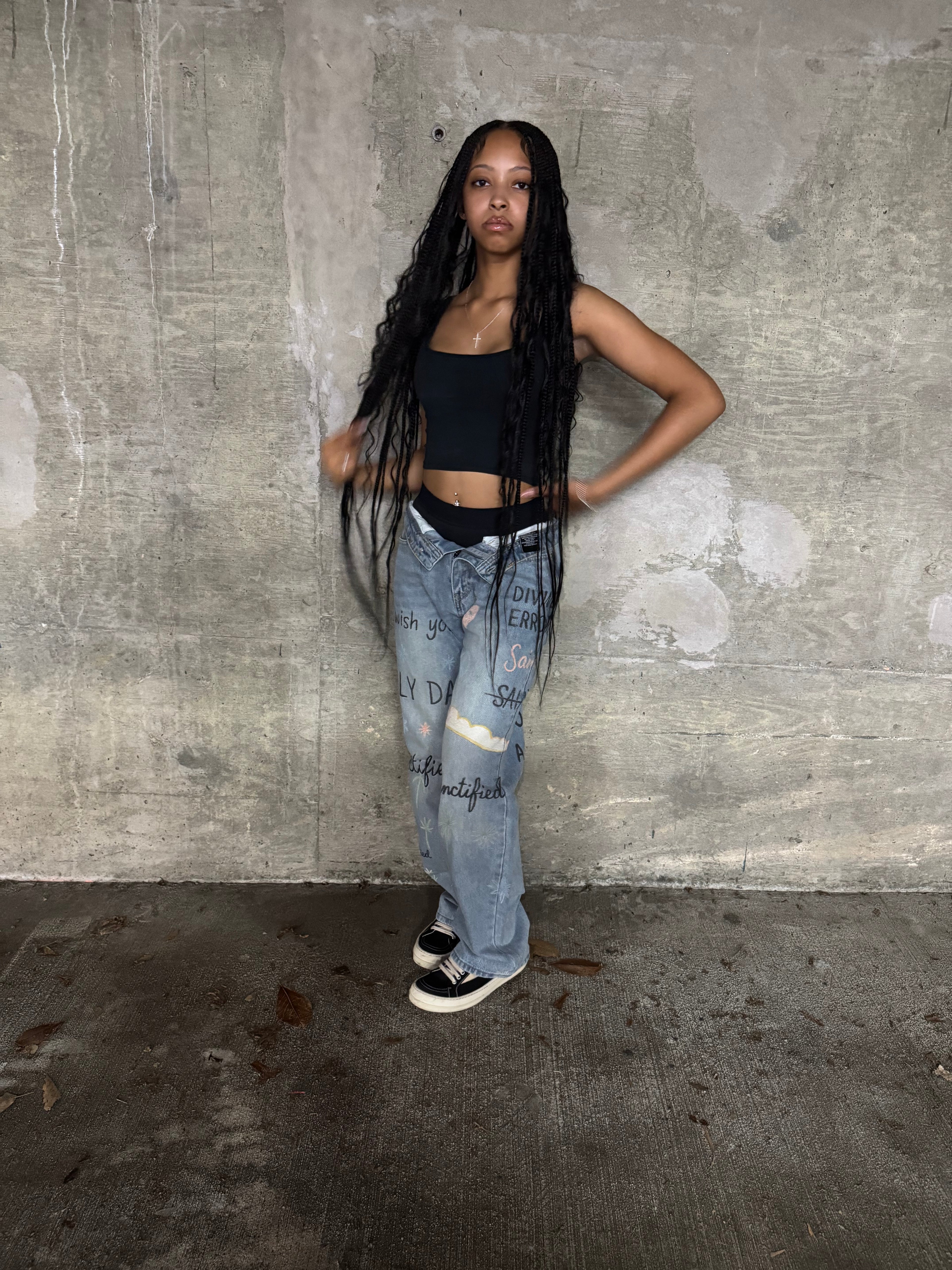 SAINT GALLERY ALL OVER PRINT JEANS