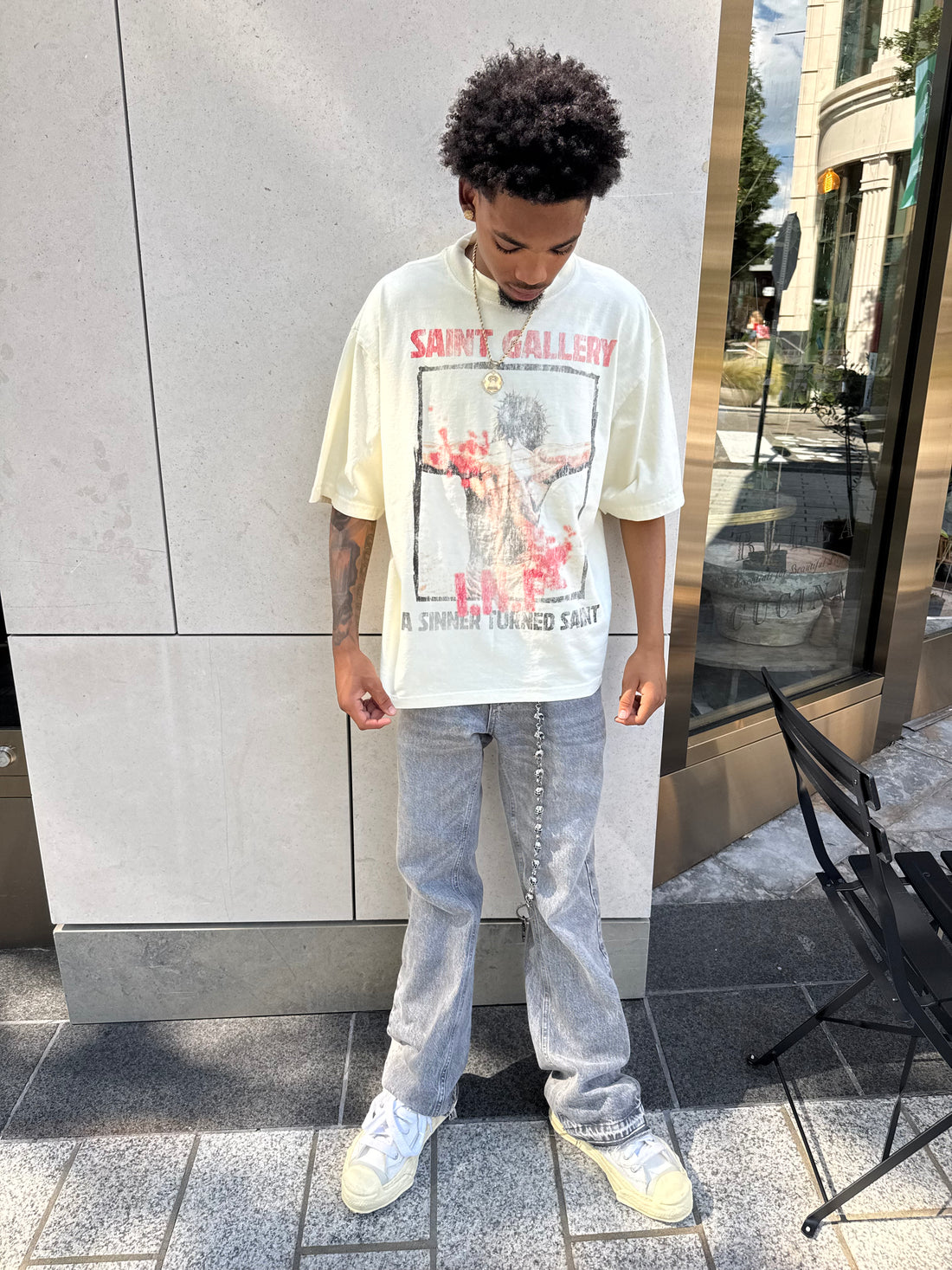 CREAM RETURN OF A SAINT TEE