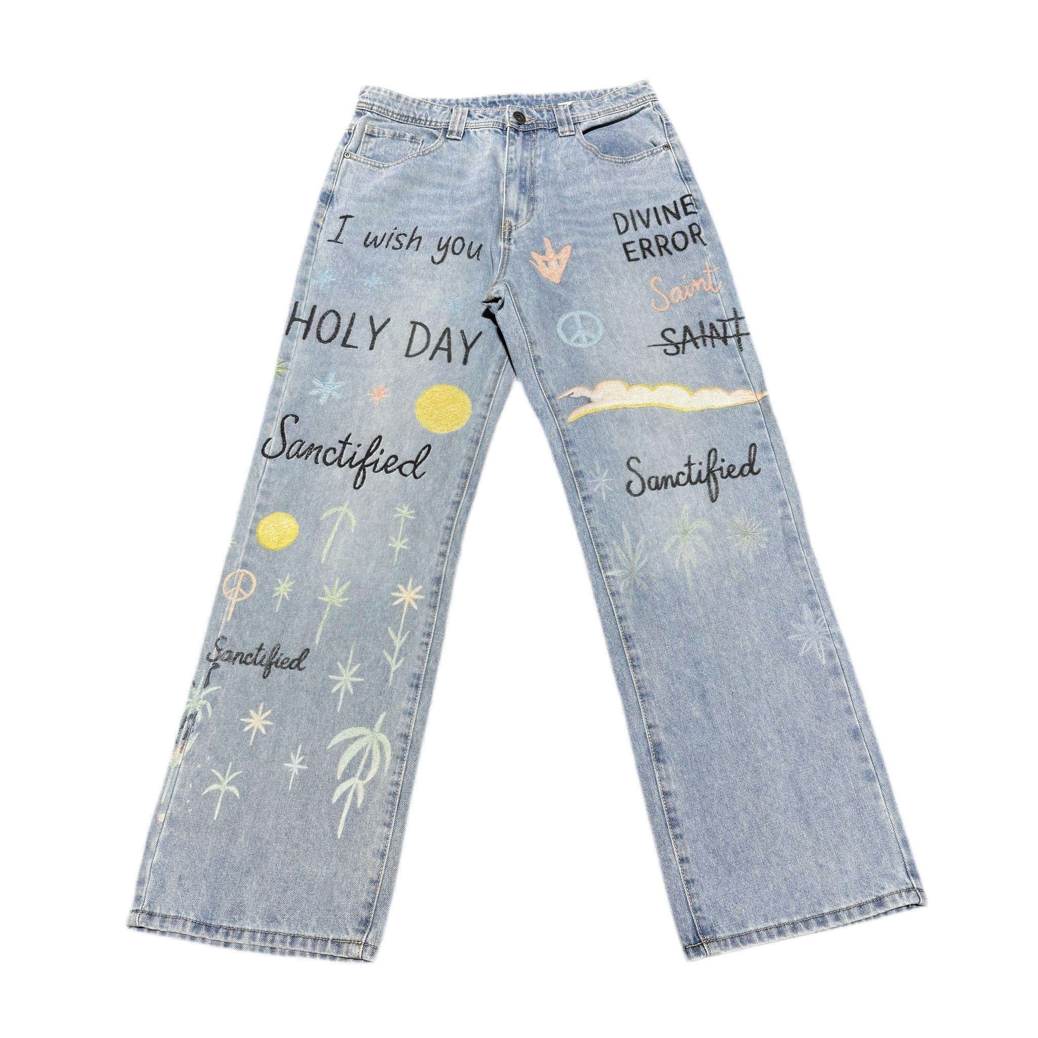 SAINT GALLERY ALL OVER PRINT JEANS